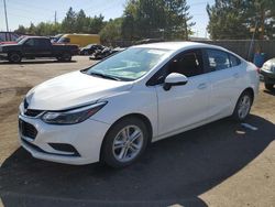 Chevrolet salvage cars for sale: 2017 Chevrolet Cruze LT