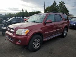 Toyota salvage cars for sale: 2006 Toyota Sequoia Limited