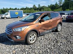 Salvage cars for sale at Windham, ME auction: 2017 Ford Escape SE