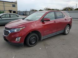 Chevrolet Equinox lt salvage cars for sale: 2018 Chevrolet Equinox LT