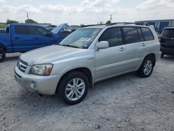 Toyota salvage cars for sale: 2007 Toyota Highlander Hybrid