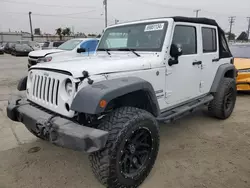 Jeep salvage cars for sale: 2017 Jeep Wrangler Unlimited Sport