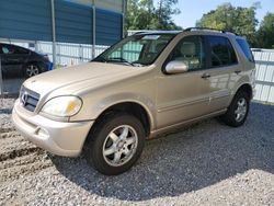 Salvage cars for sale at Augusta, GA auction: 2002 Mercedes-Benz ML 500