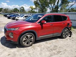 Salvage cars for sale at Riverview, FL auction: 2020 Hyundai Santa FE Limited