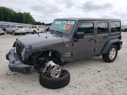 Jeep salvage cars for sale: 2017 Jeep Wrangler Unlimited Sport