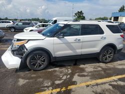 Salvage cars for sale at Woodhaven, MI auction: 2014 Ford Explorer XLT