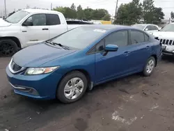 Salvage cars for sale at Denver, CO auction: 2014 Honda Civic LX