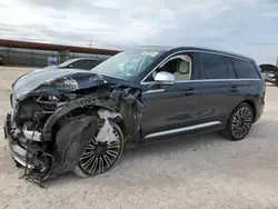 Salvage cars for sale at Andrews, TX auction: 2022 Lincoln Aviator Black Label