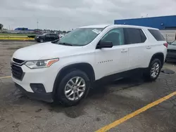 Salvage cars for sale at Woodhaven, MI auction: 2019 Chevrolet Traverse LS