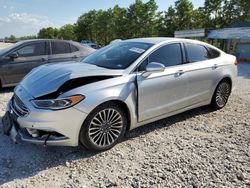 Salvage cars for sale at Houston, TX auction: 2017 Ford Fusion Titanium HEV