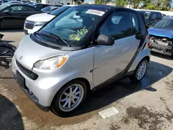 Smart salvage cars for sale: 2008 Smart Fortwo Passion