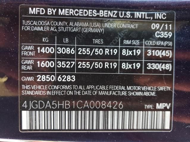 2012 Mercedes-Benz ML 350 4matic