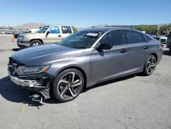 Salvage cars for sale at Las Vegas, NV auction: 2018 Honda Accord Sport