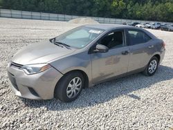 Salvage cars for sale at Ellenwood, GA auction: 2016 Toyota Corolla L