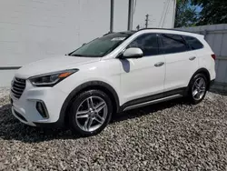 Salvage cars for sale from Copart Columbus, OH: 2017 Hyundai Santa FE SE Ultimate