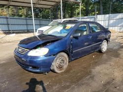 Salvage cars for sale at Austell, GA auction: 2003 Toyota Corolla CE