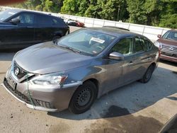 Salvage cars for sale at Glassboro, NJ auction: 2017 Nissan Sentra S