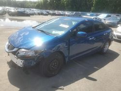 Salvage cars for sale at Glassboro, NJ auction: 2014 Honda Civic LX