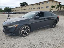 Salvage cars for sale at Opa Locka, FL auction: 2021 Honda Accord Sport