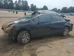 Salvage cars for sale from Copart Longview, TX: 2012 Honda Civic LX