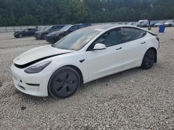 Salvage cars for sale at Ellenwood, GA auction: 2022 Tesla Model 3