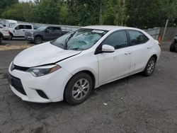 Salvage cars for sale at Portland, OR auction: 2016 Toyota Corolla L