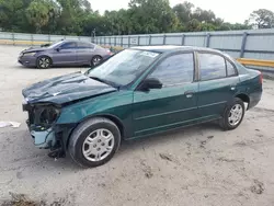 Honda salvage cars for sale: 2001 Honda Civic LX