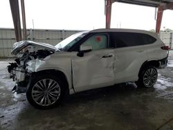 Toyota salvage cars for sale: 2022 Toyota Highlander Hybrid Platinum