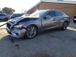 Salvage cars for sale at Hayward, CA auction: 2018 Infiniti Q50 Luxe