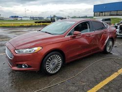 Salvage cars for sale at Woodhaven, MI auction: 2014 Ford Fusion Titanium