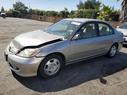 Salvage cars for sale at San Martin, CA auction: 2004 Honda Civic Hybrid