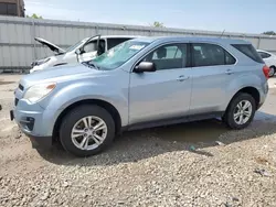 Salvage cars for sale at Kansas City, KS auction: 2015 Chevrolet Equinox LS