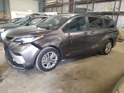 Salvage cars for sale at Eldridge, IA auction: 2021 Toyota Sienna XSE