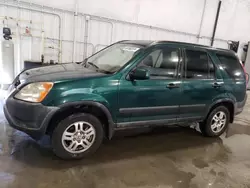 Salvage cars for sale at Avon, MN auction: 2002 Honda CR-V EX