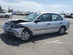 Salvage cars for sale at Rancho Cucamonga, CA auction: 2005 Honda Civic DX VP