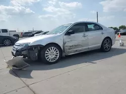 Salvage cars for sale at Grand Prairie, TX auction: 2012 Ford Fusion Hybrid