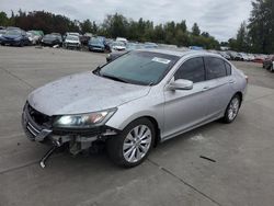 Salvage cars for sale at Woodburn, OR auction: 2013 Honda Accord EXL