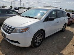 Salvage cars for sale at Elgin, IL auction: 2012 Honda Odyssey EXL