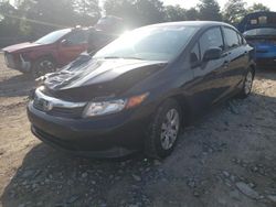 Honda Civic salvage cars for sale: 2012 Honda Civic LX