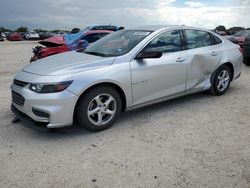 Salvage cars for sale at San Antonio, TX auction: 2017 Chevrolet Malibu LS