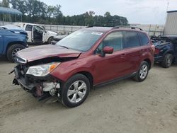 Salvage cars for sale at Spartanburg, SC auction: 2015 Subaru Forester 2.5I Premium