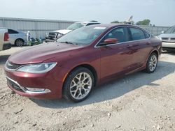 Salvage cars for sale at Kansas City, KS auction: 2015 Chrysler 200 C