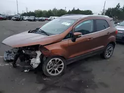 Salvage cars for sale at Denver, CO auction: 2020 Ford Ecosport Titanium