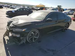 Salvage cars for sale at Grand Prairie, TX auction: 2018 Honda Accord Sport