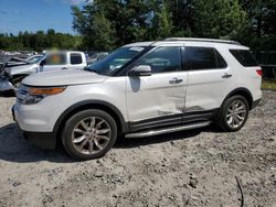 Salvage cars for sale at Candia, NH auction: 2015 Ford Explorer Limited