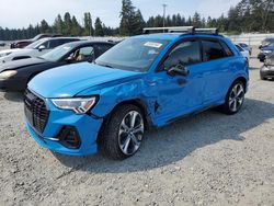 Salvage cars for sale at Graham, WA auction: 2021 Audi Q3 Premium Plus S Line 45