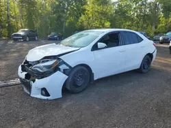 Toyota Corolla Vehiculos salvage en venta: 2016 Toyota Corolla L