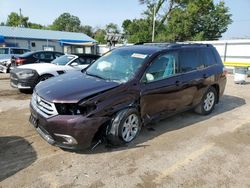 Salvage cars for sale at Wichita, KS auction: 2013 Toyota Highlander Base