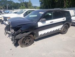 Salvage cars for sale at North Billerica, MA auction: 2021 Ford Explorer Police Interceptor