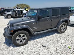 Salvage cars for sale at Taylor, TX auction: 2018 Jeep Wrangler Unlimited Sahara